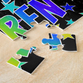 "LAUREN" Voornaam, geun "HAPPY BIRTHDAY" Legpuzzel (Zijkant)