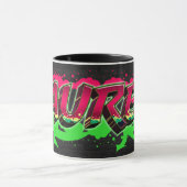 Lauren Vorname Name Graffiti red green Tasse Mok (Midden)