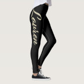 Lauren white gold Handwriting Hose Leggings (Rechts)