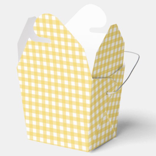 Lauren Yellow Gingham Bedankdoosjes (Geopend)
