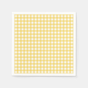 Lauren Yellow Gingham Paper Napkin Servet