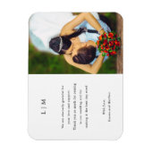 Lauren Zwart-wit Monogram Elegante bruiloft Magneet (Verticaal)