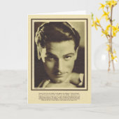 Laurence Olivier  portret Kaart (Gele Bloem)