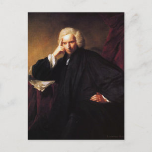 Laurence Sterne (schilderij van Sir Joshua Reynold Briefkaart