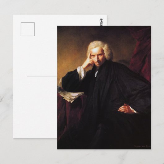 Laurence Sterne (schilderij van Sir Joshua Reynold Briefkaart (Voorkant / Achterkant)