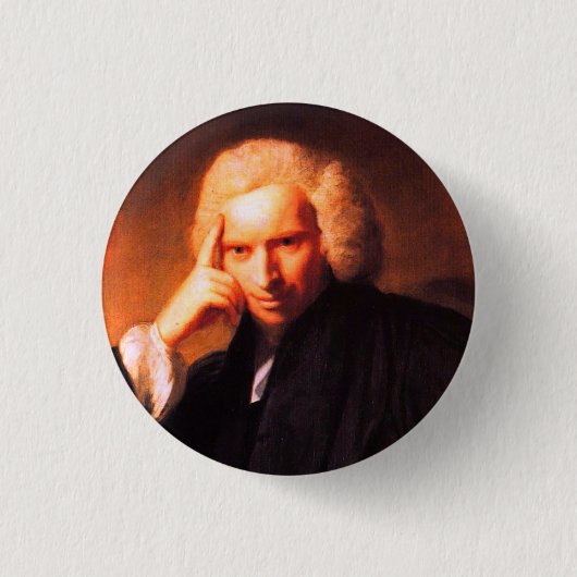 Laurence Sterne (schilderij van Sir Joshua Reynold Ronde Button 3,2 Cm (Voorkant)