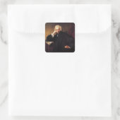 Laurence Sterne (schilderij van Sir Joshua Reynold Vierkante Sticker (Tas)