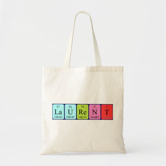 Laurent periodieke lijstnaam canvas tas (Voorkant)