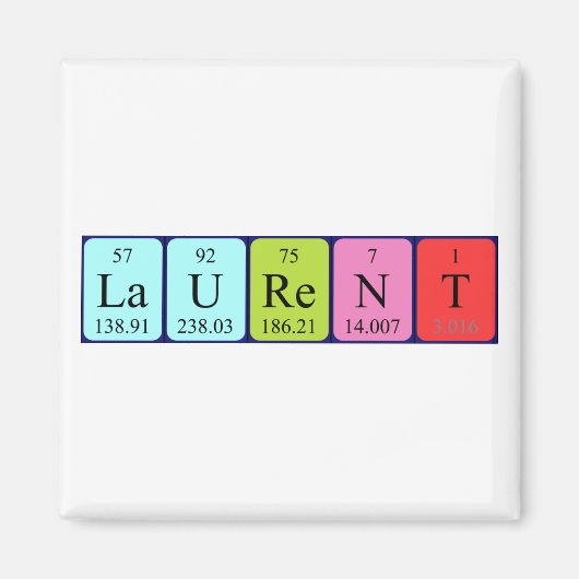 Laurent periodieke table name magnet (Voorkant)