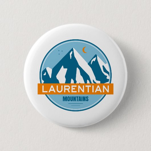 Laurentian Mountains Quebec Canada Ronde Button 5,7 Cm (Voorkant)