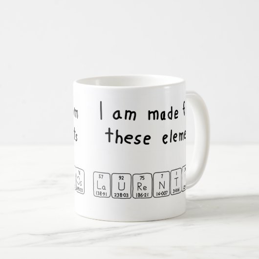 Laurentios periodieke lijstnaam mok (Voorkant rechts)