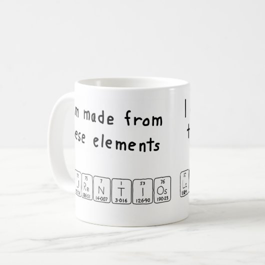 Laurentios periodieke lijstnaam mok (Voorkant links)