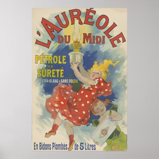 L'Aureole du Midi - Jules Cheret Oude Franse Poste Poster (Voorkant)