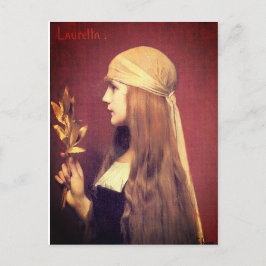Lauretta (uit de Decameron) Briefkaart (Voorkant)