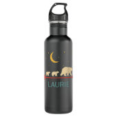 Laurie Name Gift Personalized Mama Beer with 2 Cub Waterfles (Voorkant)
