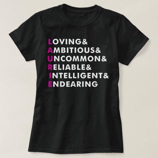 Laurie Name Shirt Personalized Gift (Design voorkant)