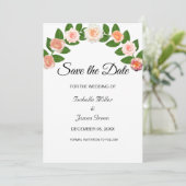 Laurier en Rozen Trouw Save the Date Uitnodiging (Staand voorkant)