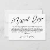 Laurier Monogram Beleefd Geen Reactie RSVP Kaartje (Voorkant)