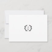 Laurier Monogram Beleefd Gemiste RSVP Kaartje (Achterkant)