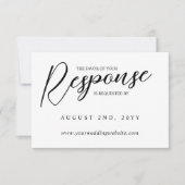 Laurier Monogram Favor van Reactie RSVP Online Kaartje (Voorkant)