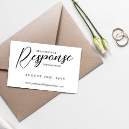 Laurier Monogram Favor van Reactie RSVP Online Kaartje