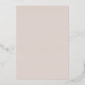Laurierblad Hart Krans Bruiloft Monogram Folie Uitnodiging (Achterkant)