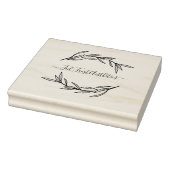 Laurierblad Maak Je Eigen Handgemaakte Naam Rubberstempel (Stempel)
