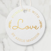 Laurierbladeren Handgemaakt Met Liefde Bedankjes Labels (Voorkant)