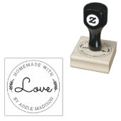 Laurierbladeren Thuisgemaakt Met Liefde Rubberstempel (Gestempeld)