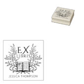 laurierboek ex libris rubberstempel (Gestempeld)