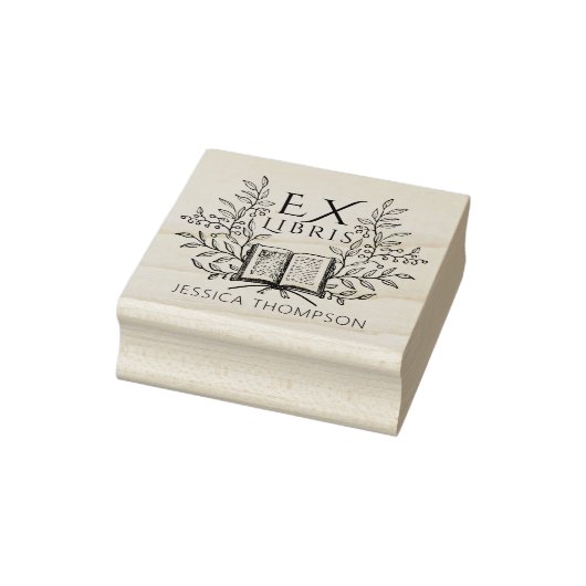laurierboek ex libris rubberstempel (Stempel)