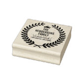 Laurierkrans aangepaste tekst rubberstempel (Stempel)
