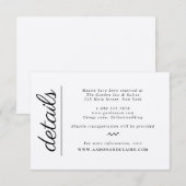 Laurierkrans | Chique Trouwdetails Kaart (Voorkant / Achterkant)