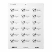 Laurierkrans Familie Monogram Etiket (Full Sheet)