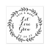 Laurierkrans Laat Liefde Groeien Trouwcadeau Zelfinktende Stempel (Design)