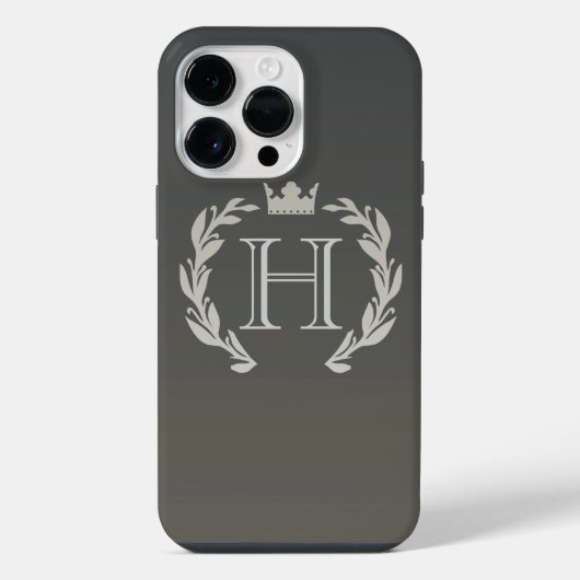 Laurierkrans Monogram iPhone Hoesje (Achterkant)