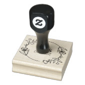 Laurierkrans Monogram Save the Date Rubberstempel (Stempel)