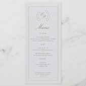 Laurierkranslijstframe Klassieke formele trouwdag Menu (Voorkant)