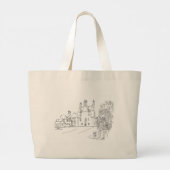 Lauriston Castle, Aberdeenshire, Schotse Canvas ta Grote Tote Bag (Achterkant)