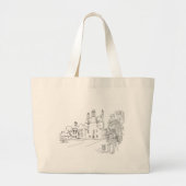 Lauriston Castle, Aberdeenshire, Schotse Canvas ta Grote Tote Bag (Voorkant)