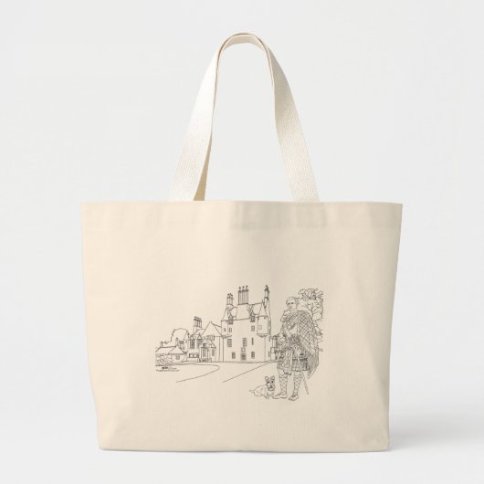 Lauriston Castle, Aberdeenshire, Schotse Canvas ta Grote Tote Bag (Voorkant)