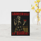 Laurita Mato A Su Novio Funny Mexican Halloween  Kaart (Gele Bloem)