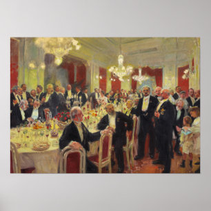 Laurits Tuxen die de tafel verlaat Poster
