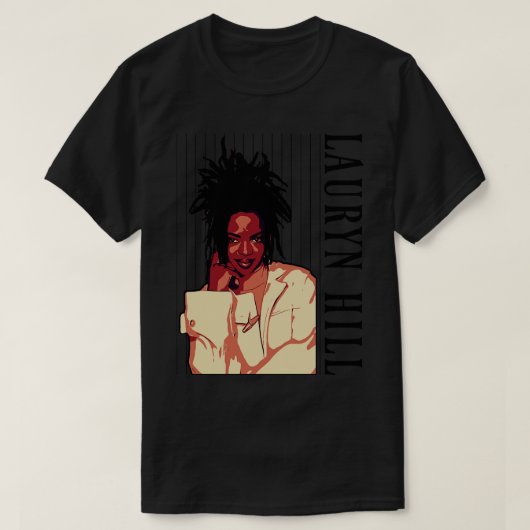 Lauryn Hill 90s poster T-shirt (Design voorkant)