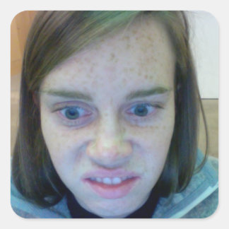 Laurz Face Vierkante Sticker