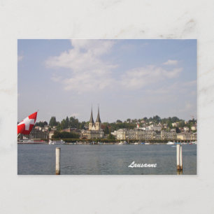 Lausanne-Lake Genève Briefkaart