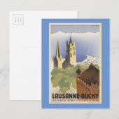 Lausanne Ouchy Zwitserland Europa Briefkaart (Voorkant / Achterkant)