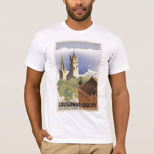 Lausanne Ouchy Zwitserland  Europa T-shirt (Voorkant)