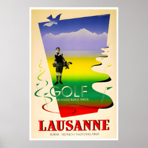 Lausanne Reisposter Zwitserse Kunst Zwitserland Go Poster