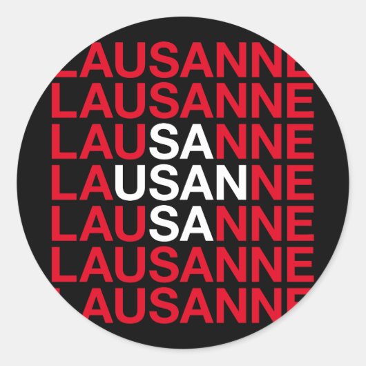 LAUSANNE RONDE STICKER (Voorkant)